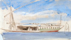 Barco en el Nilo de Edward Lear